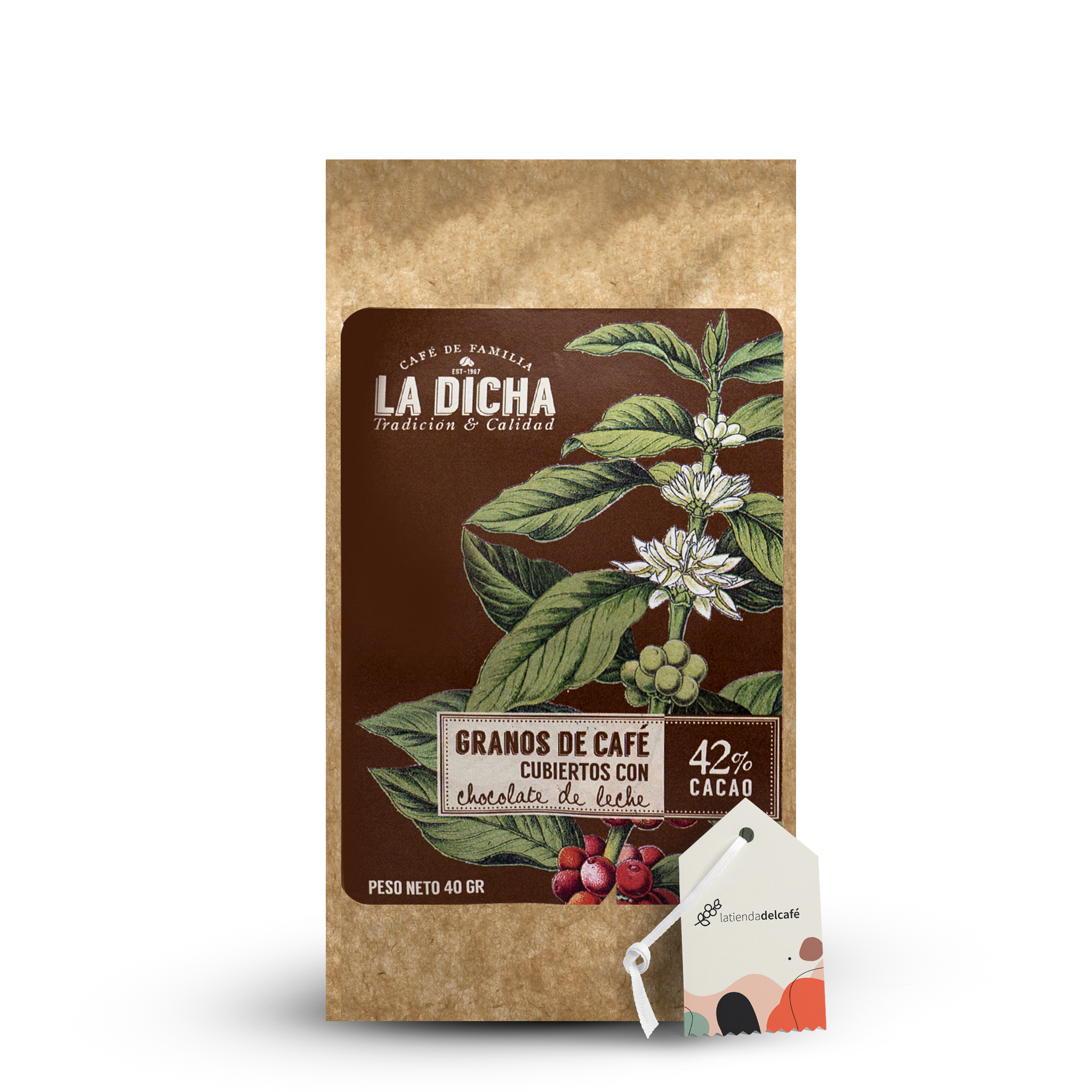 Granos de Café con chocolate La Dicha