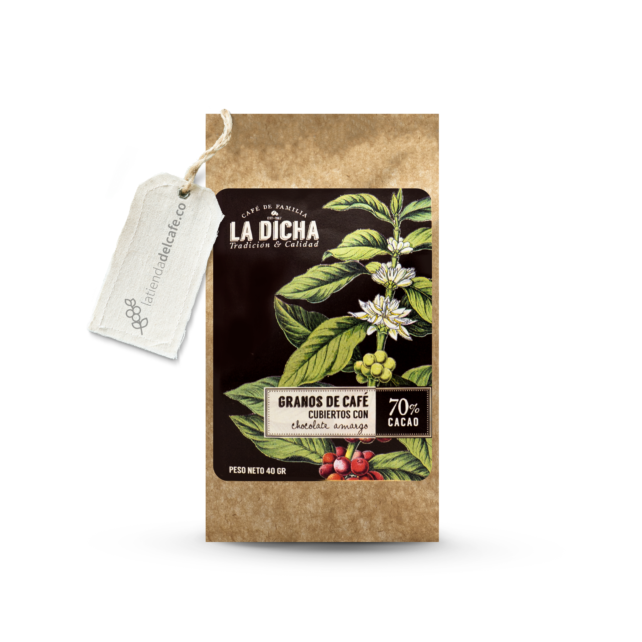 Granos de Café con chocolate La Dicha